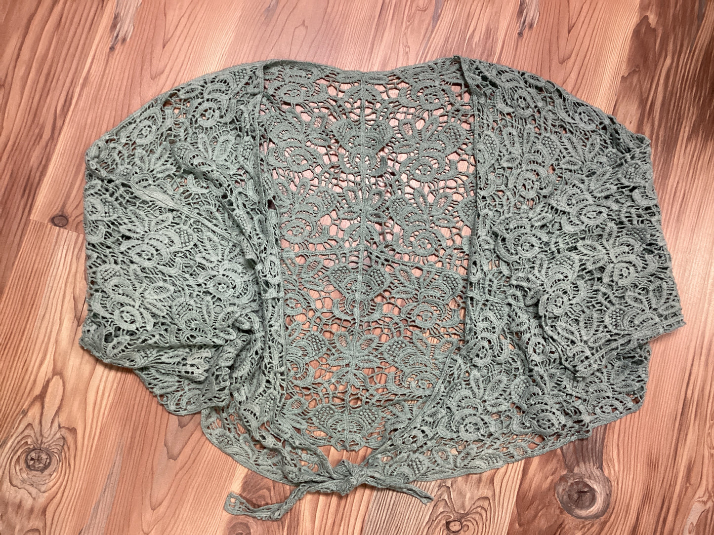 Jade Crochet Tie Kimono