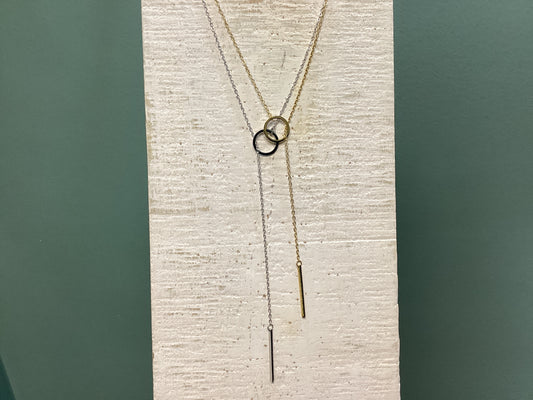 18K PVD Lariat Necklace