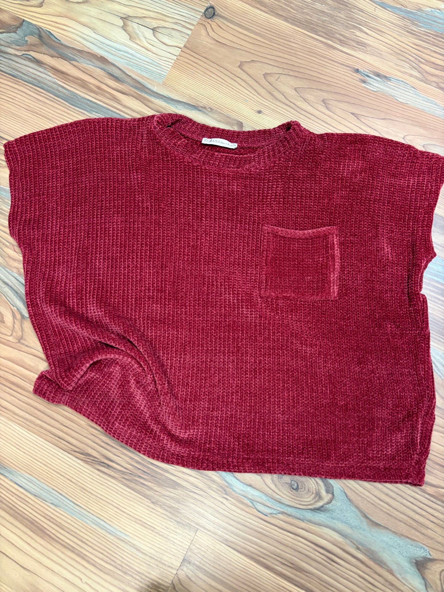 Cabernet Chenille Waffle Top