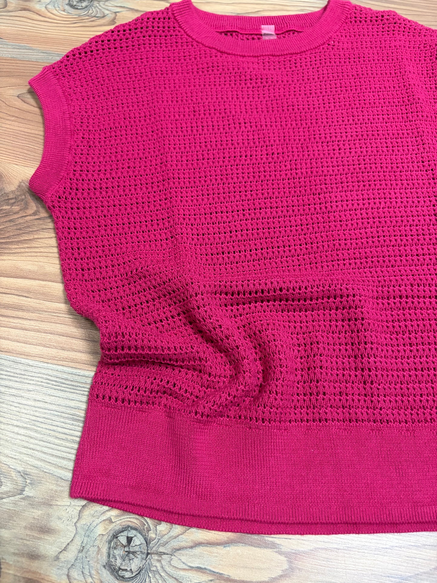 Magenta Open Knit