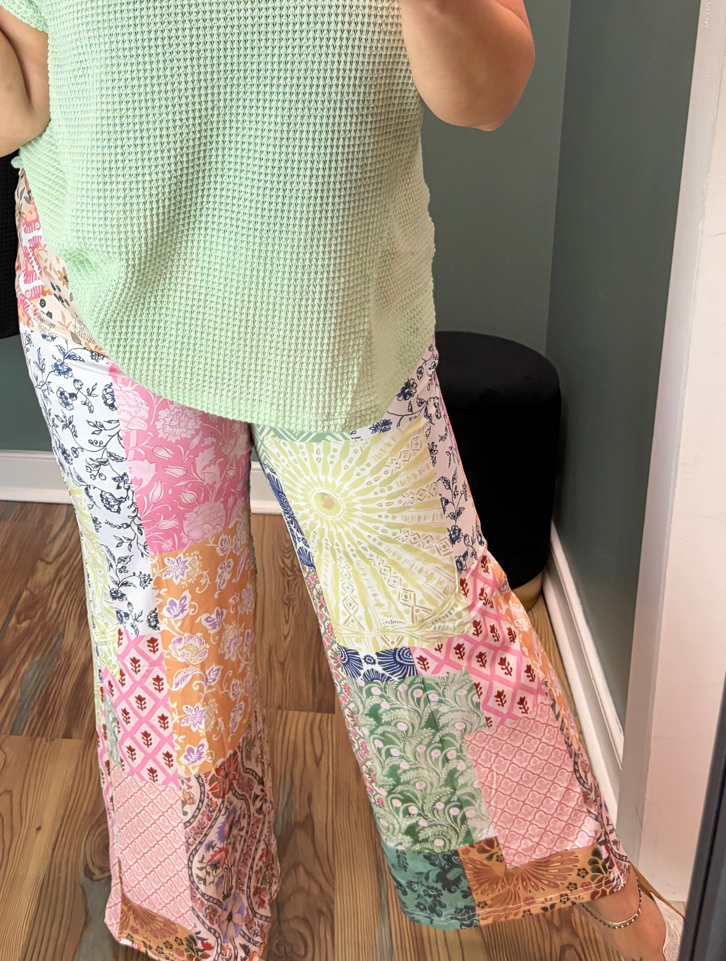 Patchwork Stretch Pants