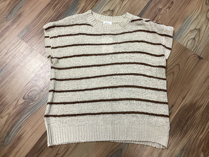 Brown Striped Knit Top