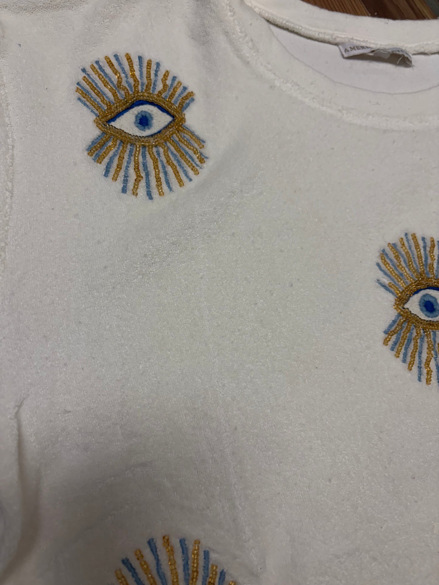 Evil Eye Beaded Top One Size