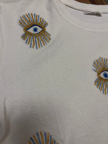 Evil Eye Beaded Top One Size