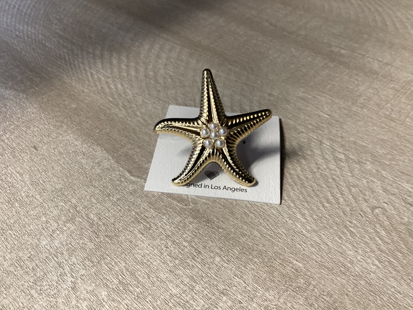 Starfish Pearl Ring