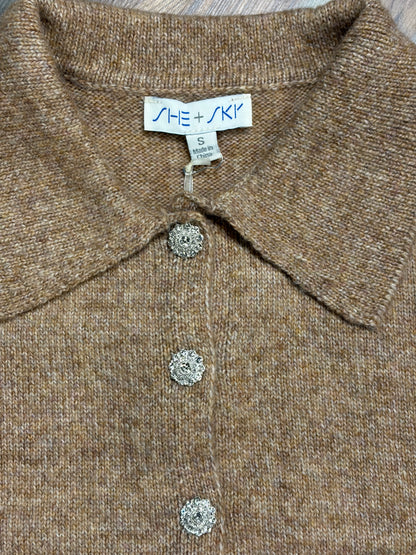 Brown Stone Short Sleeve Cardi