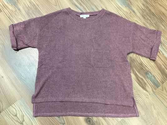 Purple Drop Shoulder Knit