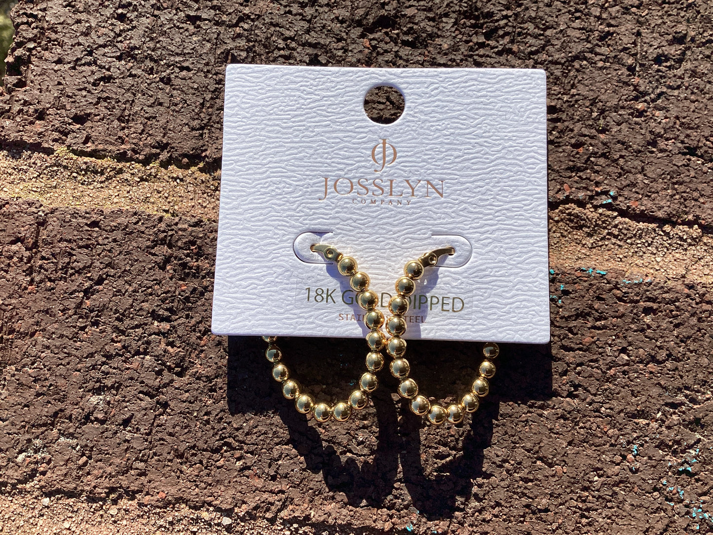 18k Plated Dot Hoop Earrings