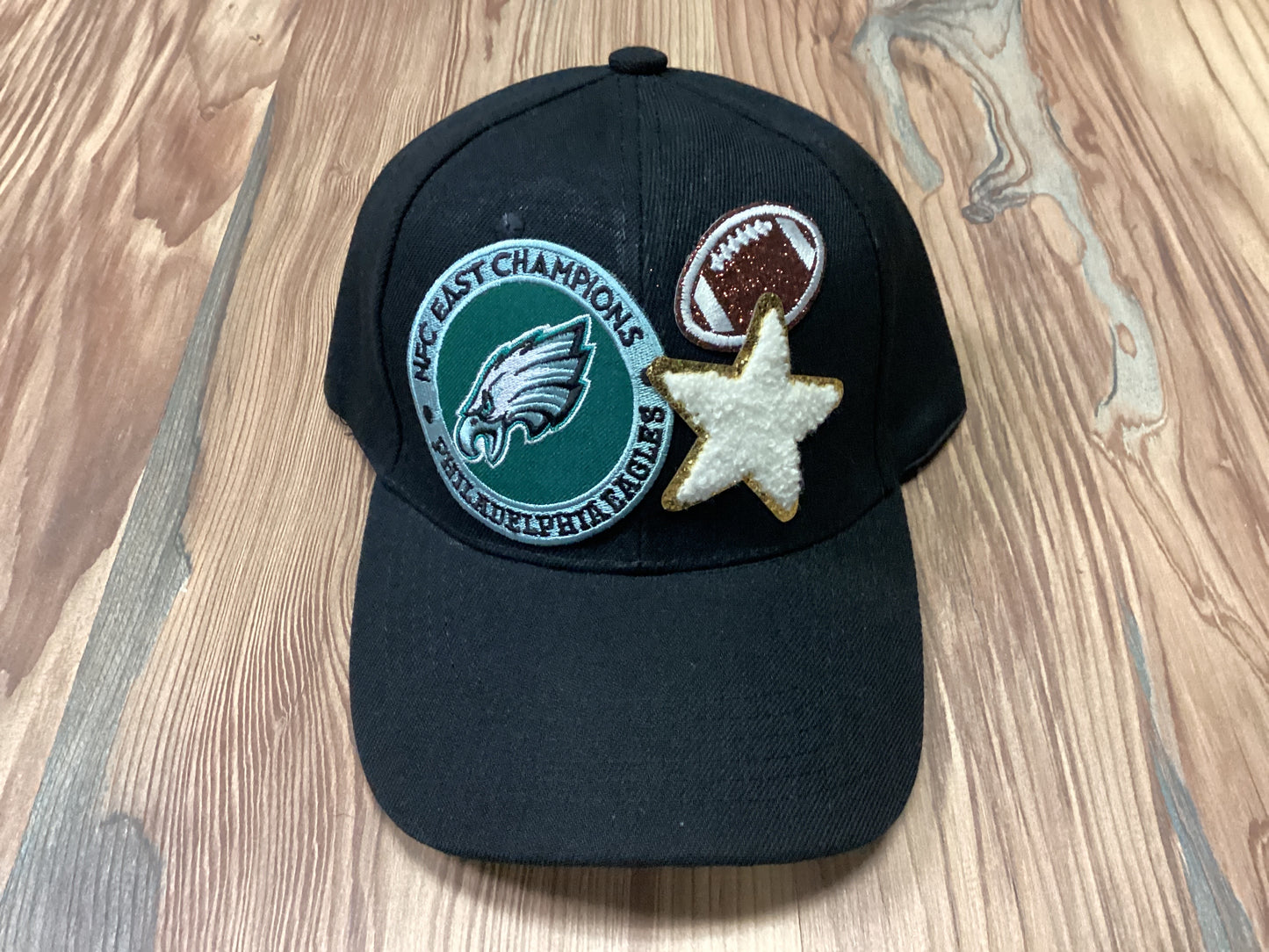 Black Custom Football Hat