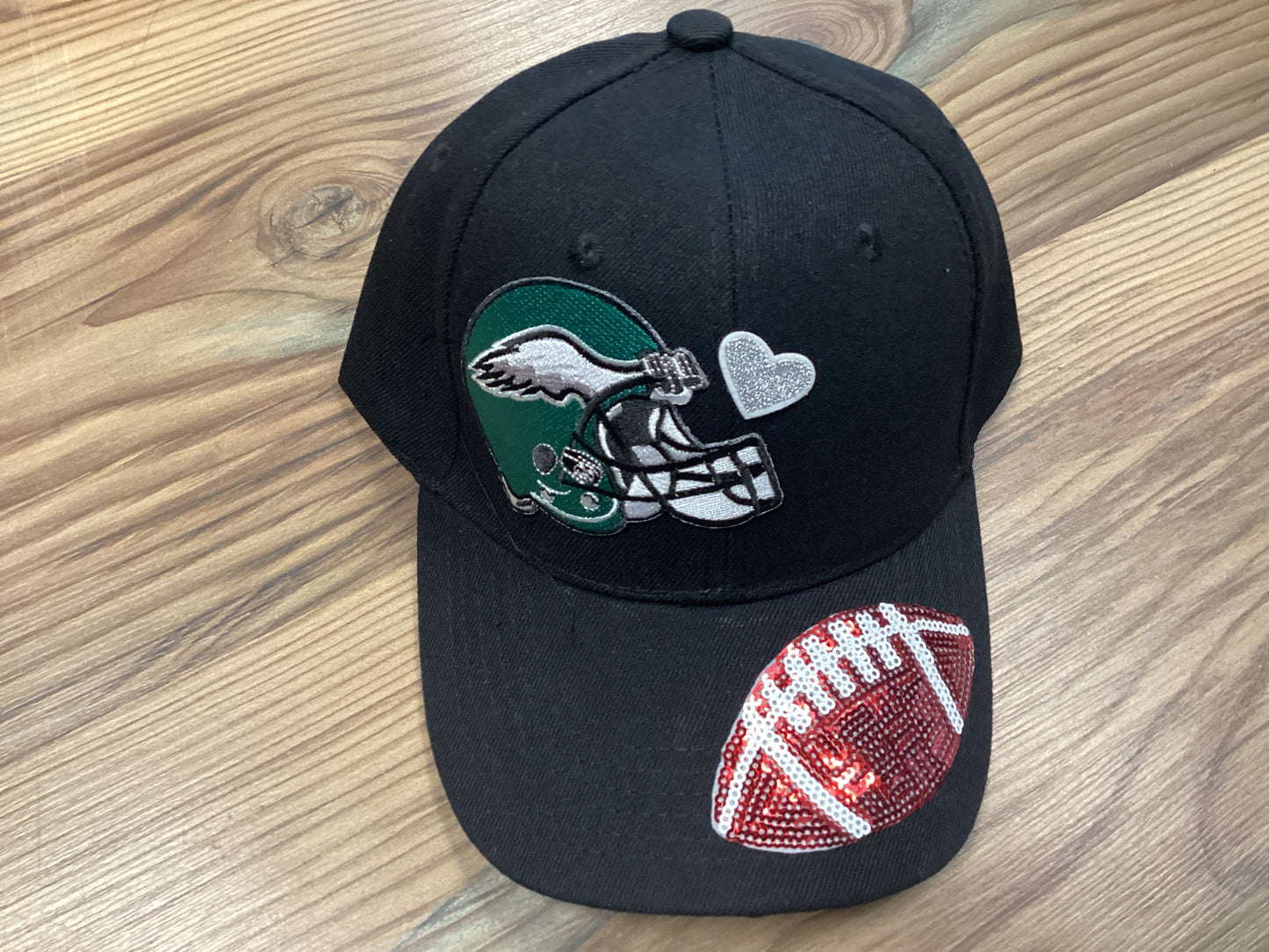 Black Custom Football Hat