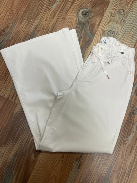 Judy Blue White Palazzo Elastic Waist