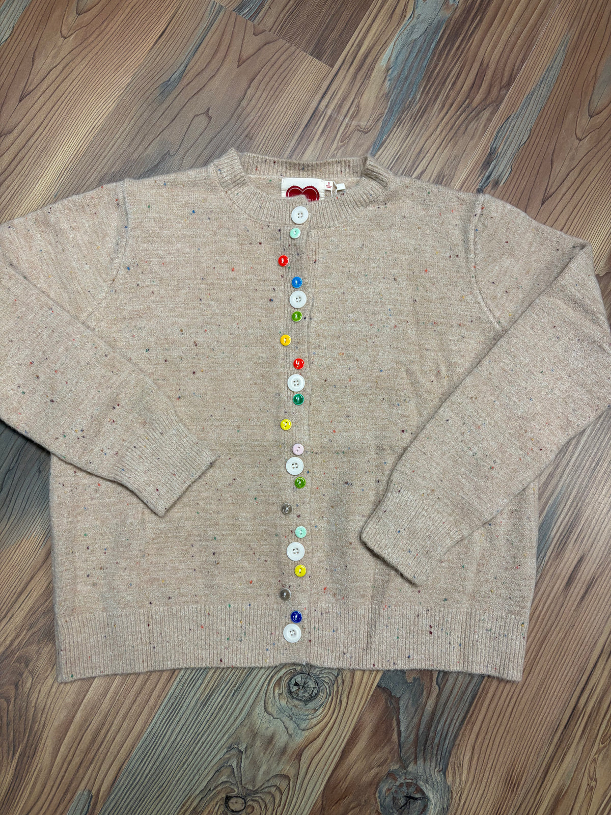 Speckled Colorful Button Cardi