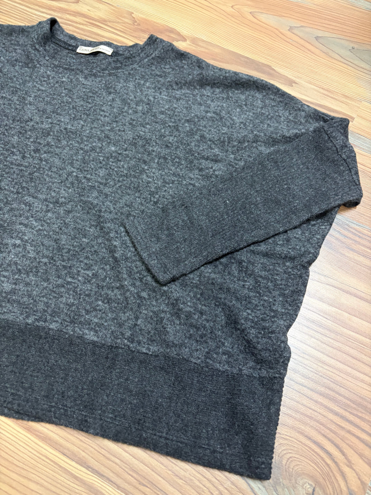 Black Brushed Melange Dolman
