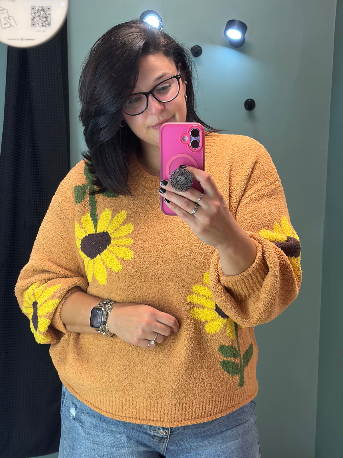 Dusty Pumpkin Sunflower Knit