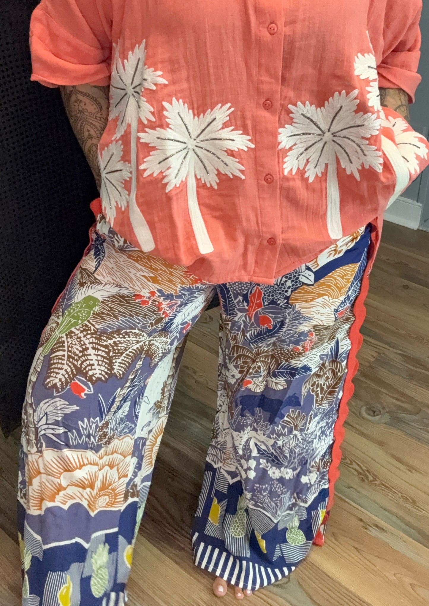 Coral Palm Shirt