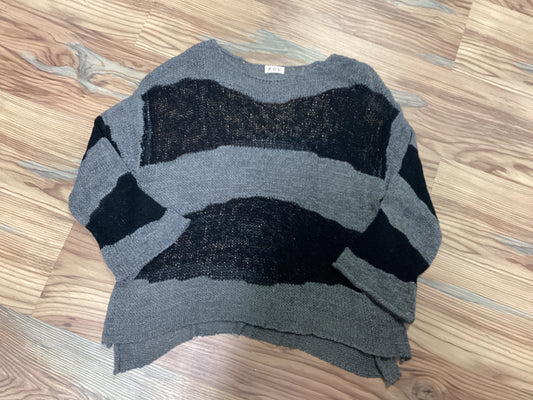Black Charcoal Oversized Stripe Knit