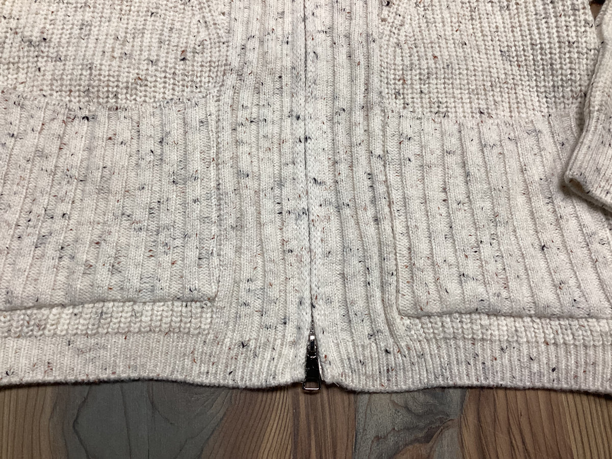Oatmeal Zip Up Sweater