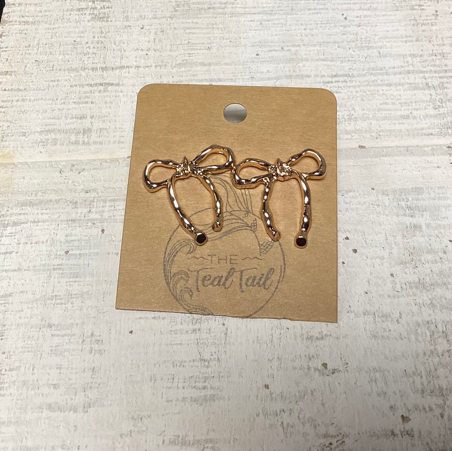 Gold Bow Earings