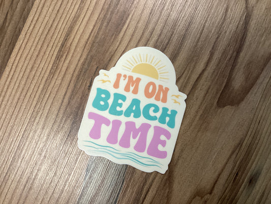 Beach Time Sticker