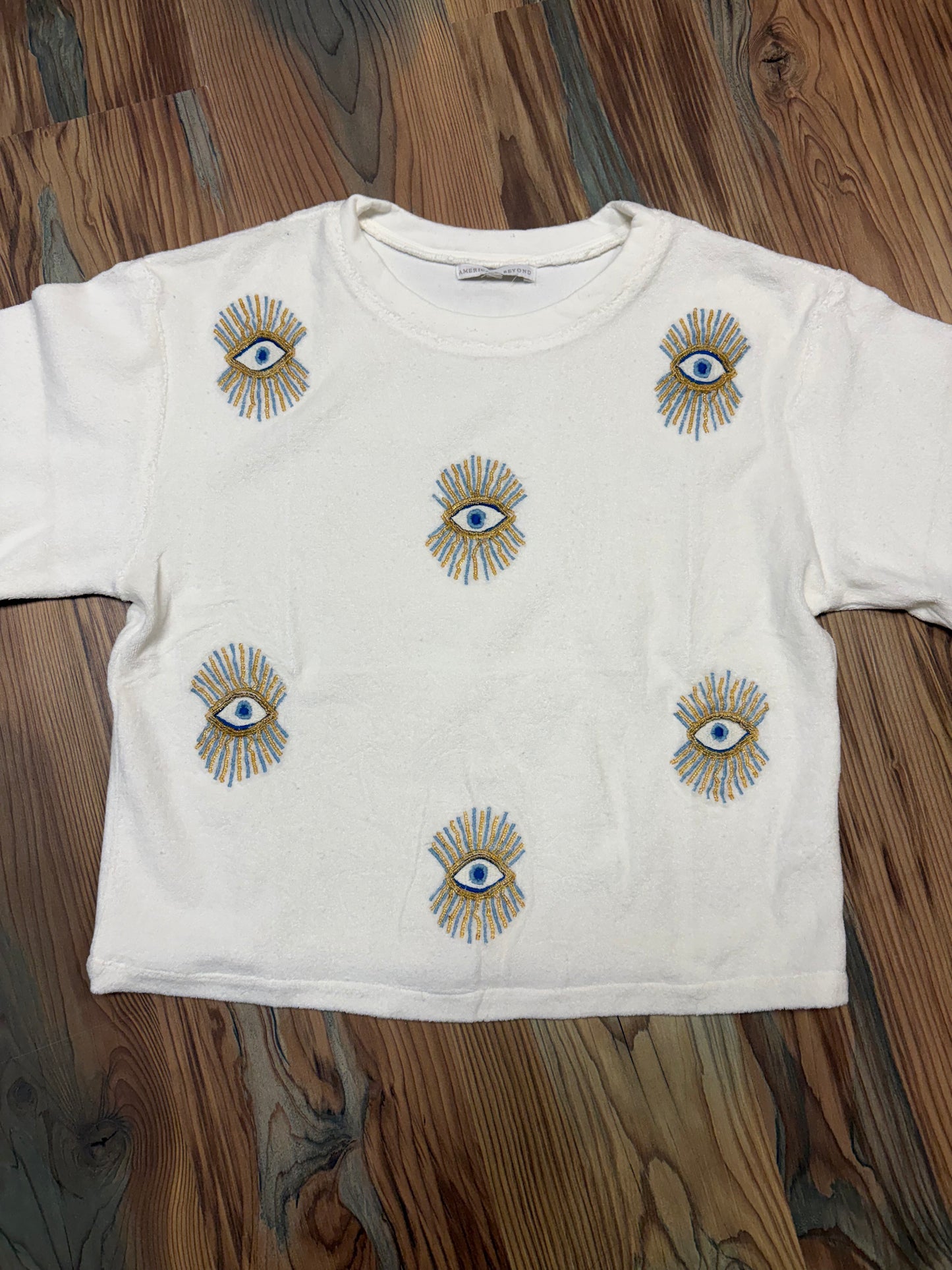 Evil Eye Beaded Top One Size