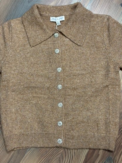 Brown Stone Short Sleeve Cardi