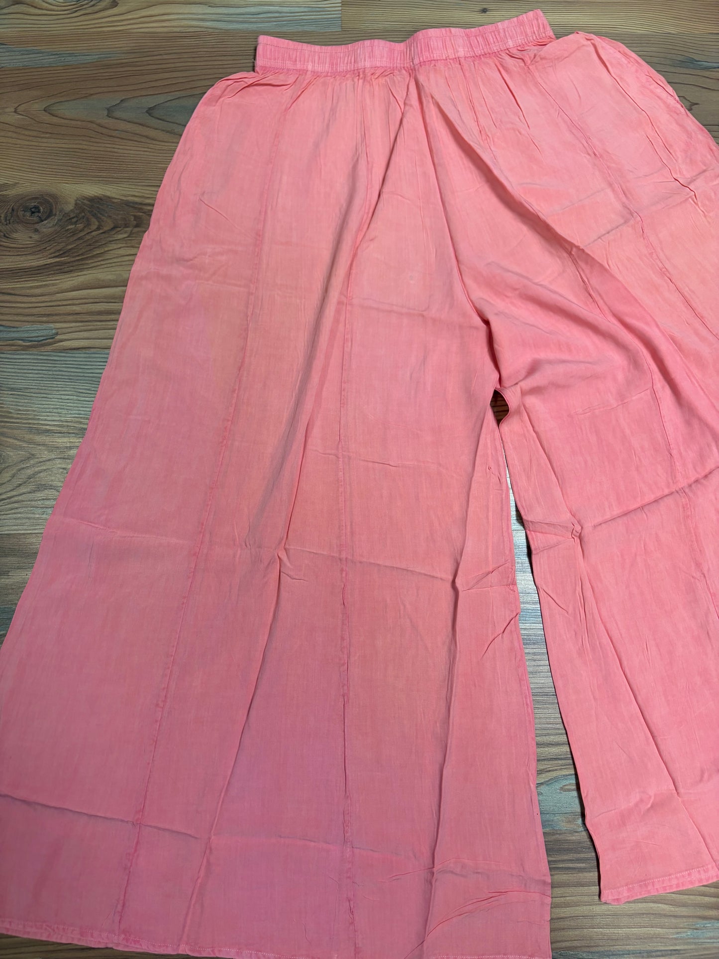 Peach Flowy Boho Pants