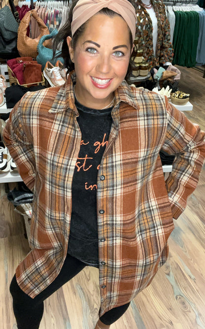 Fall Vibes Flannel Shacket