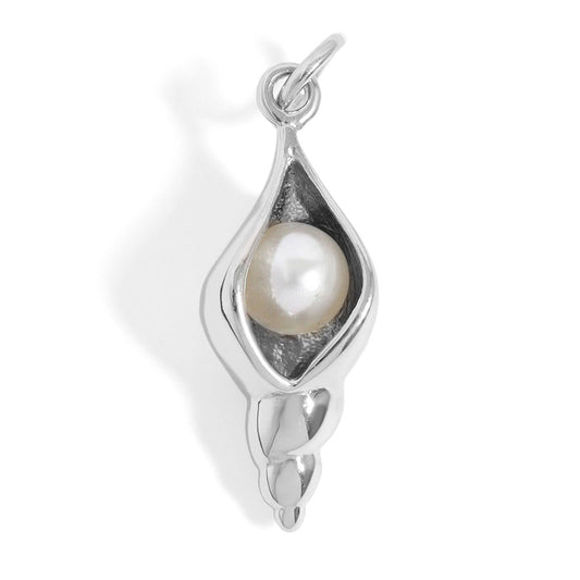 Conch Shell with Pearl Charm