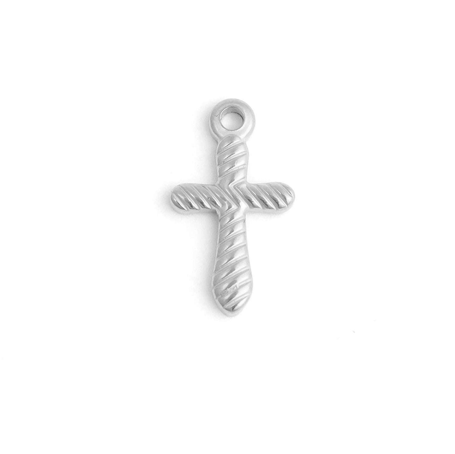 Textured Cross Charm