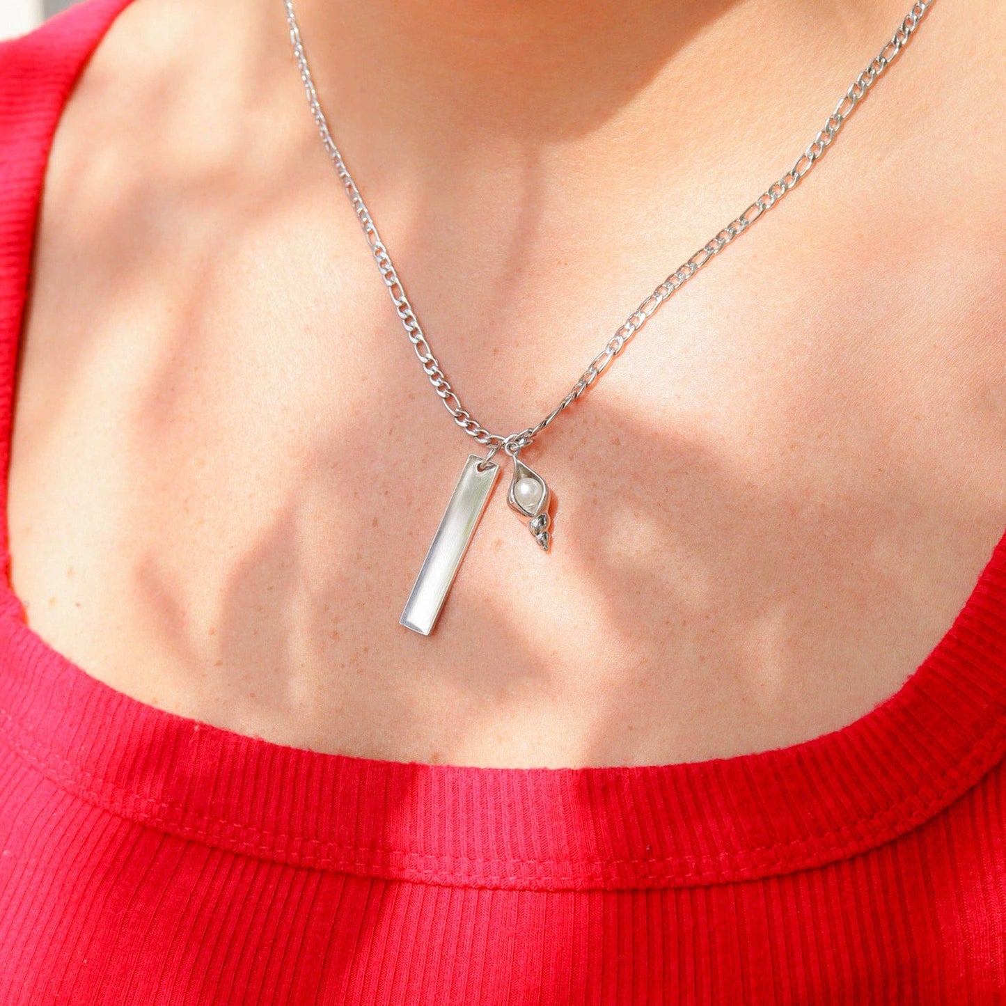 Conch Shell with Pearl Charm