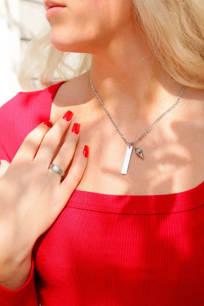 Conch Shell with Pearl Charm