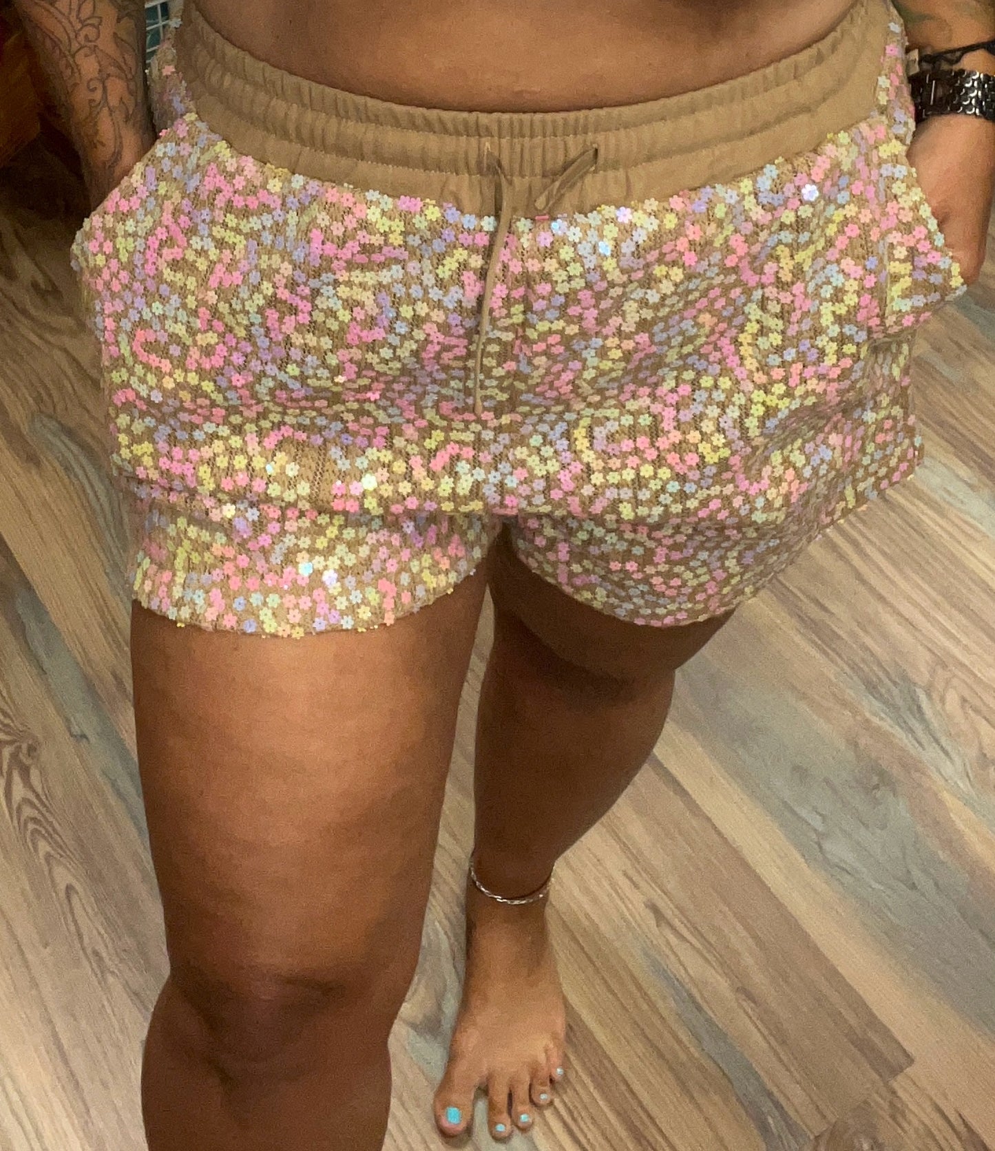 Floral Sparkle Shorts